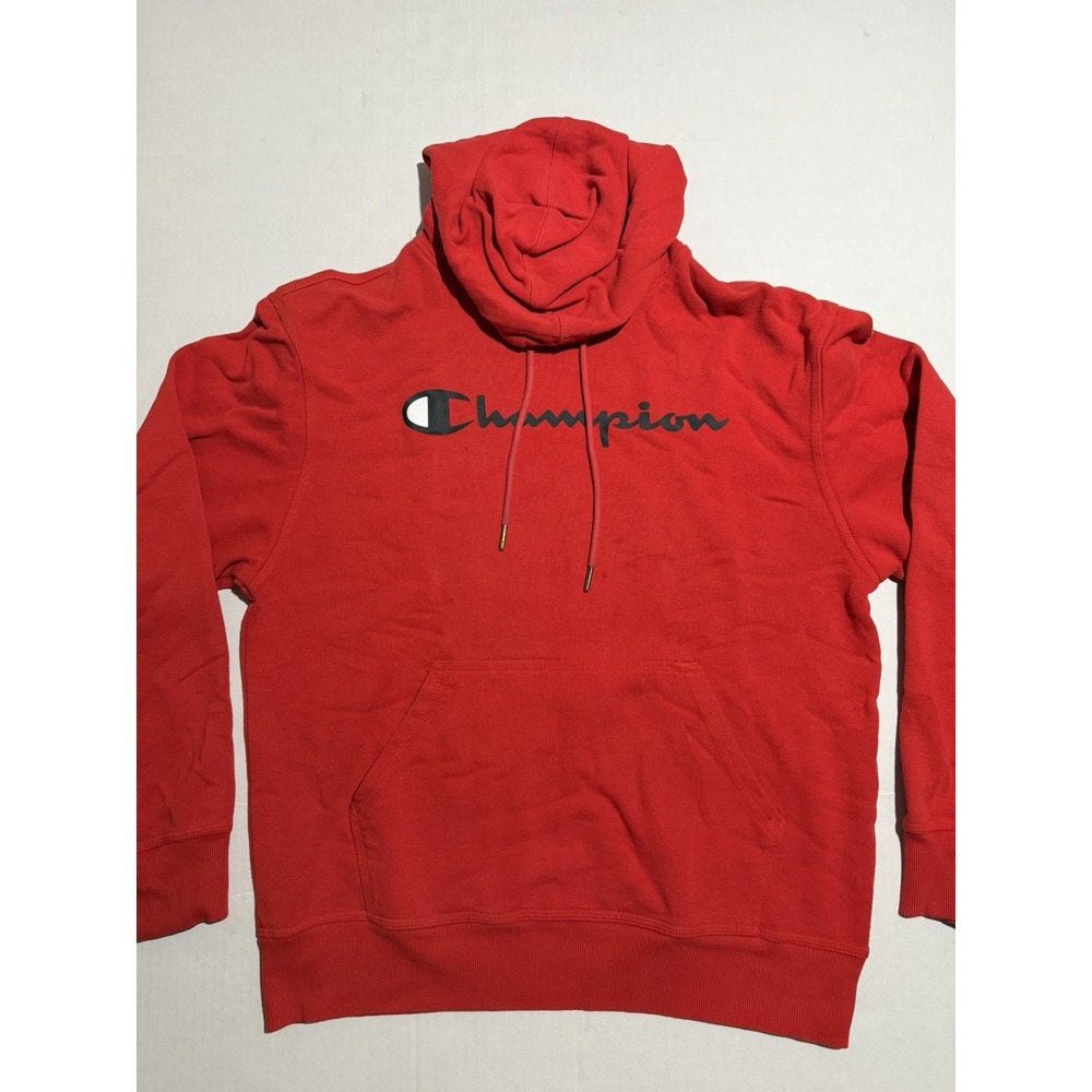 Champion Red Hooded Sweatshirt Hoodie men's‎ Medium #525
